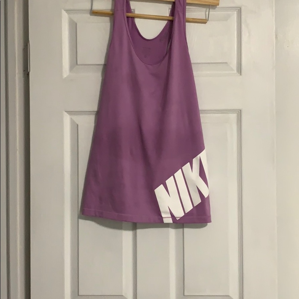 Nike pro purple tank top